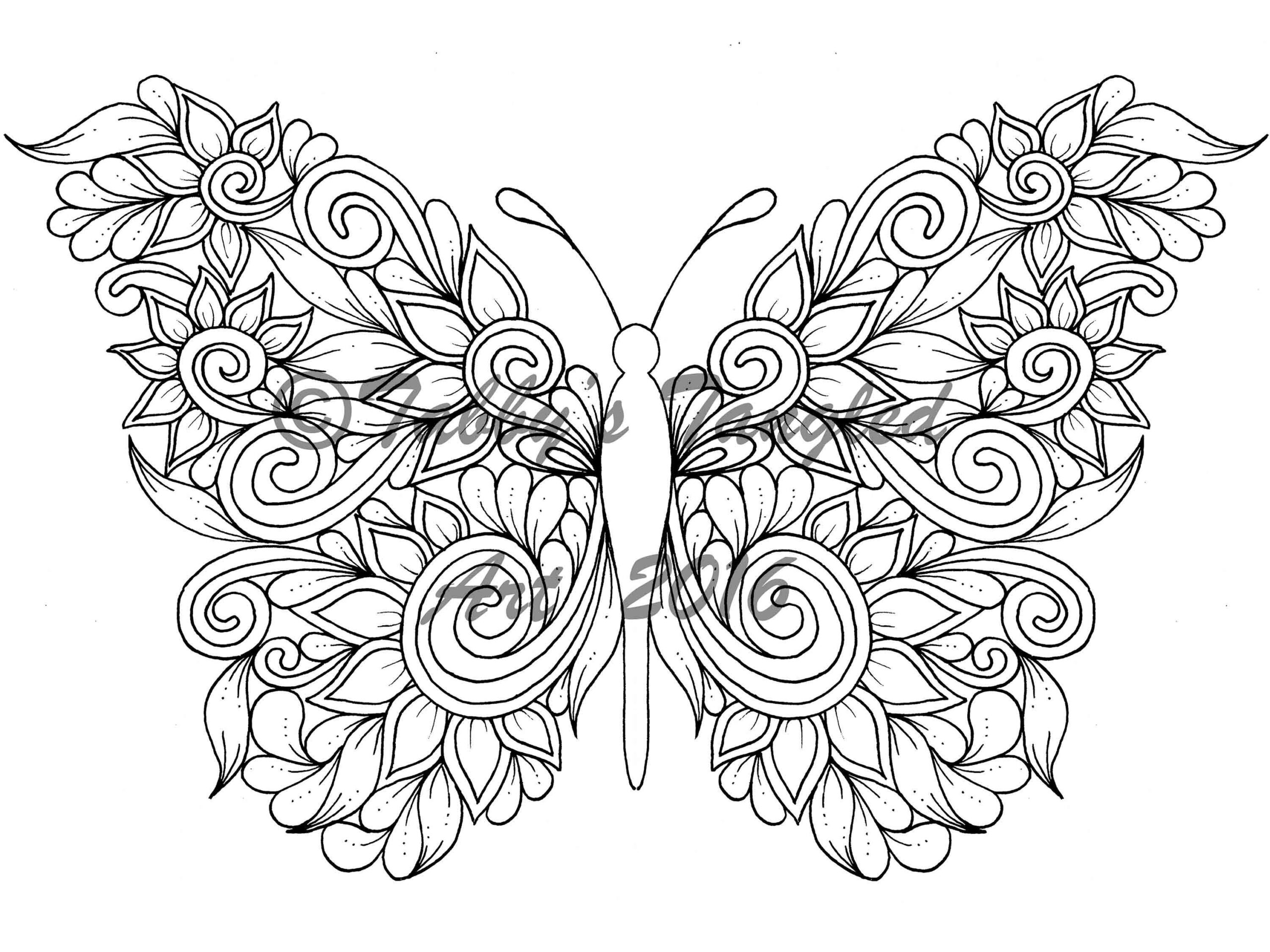 Mandala Coloring Pages Butterfly