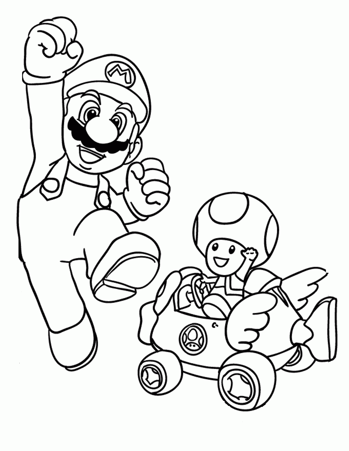 Mario Bros Coloring Pages To Download And Print For Free