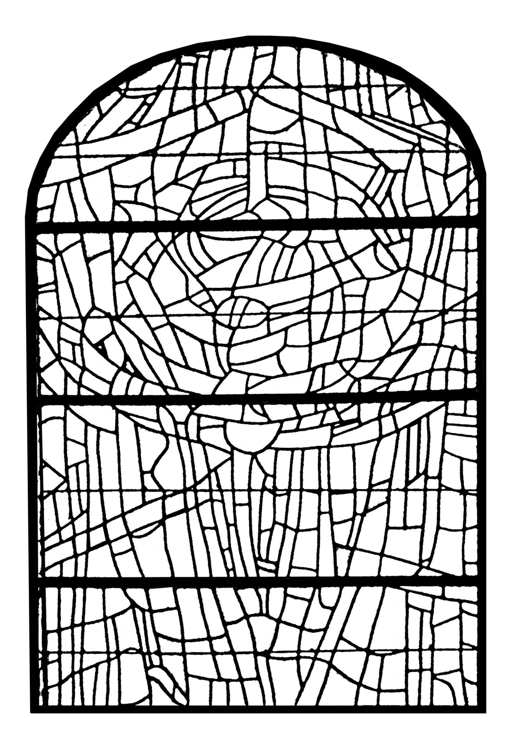 Medieval Stain Glass Coloring Pages