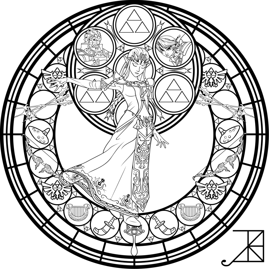 Medieval Stained Glass Coloring Pages