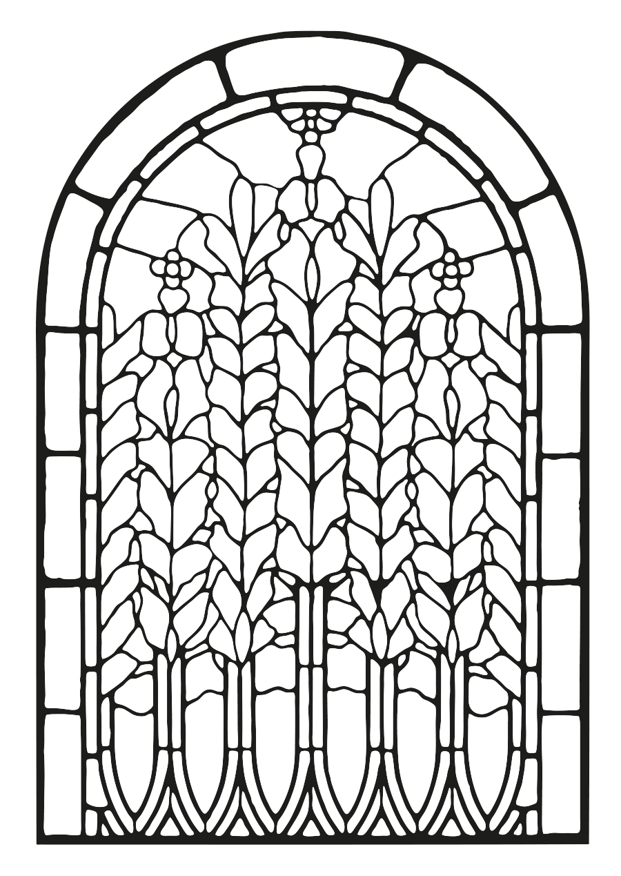 Medieval Stained Glass Window Coloring Page Coloring Pages