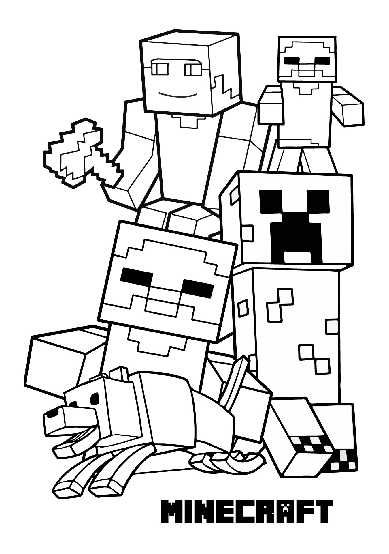 Mine Craft Coloring Page
