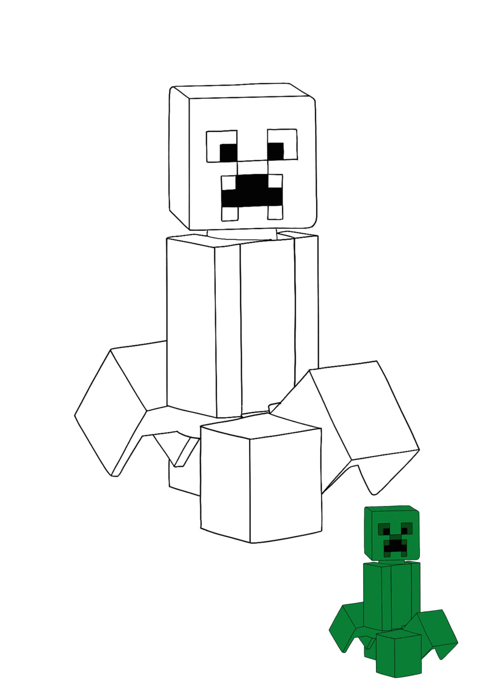 Minecraft Lego Creeper Coloring Pages 2 Free Coloring Sheets 2021 Minecraft Coloring Pages