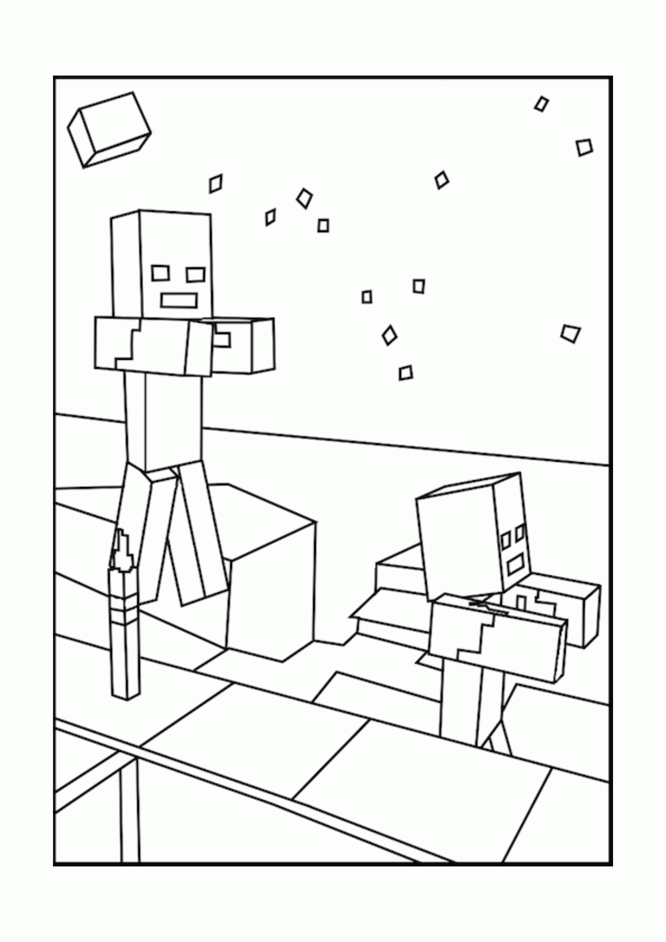 Minecraft Zombie Coloring Page Sheet Topcoloringpagesnet Minecraft Zombie Coloring Page