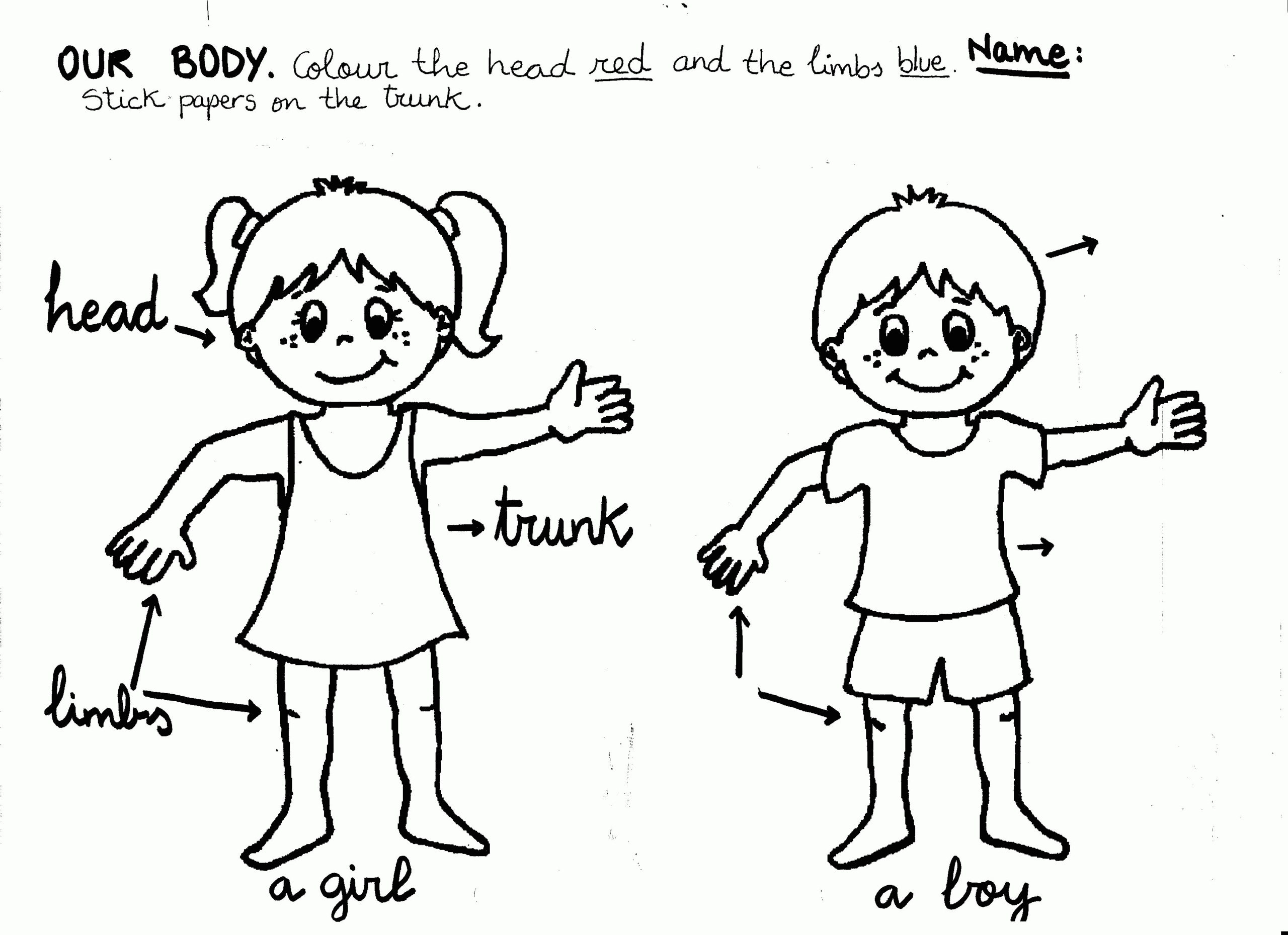 My Body Parts Coloring Pages