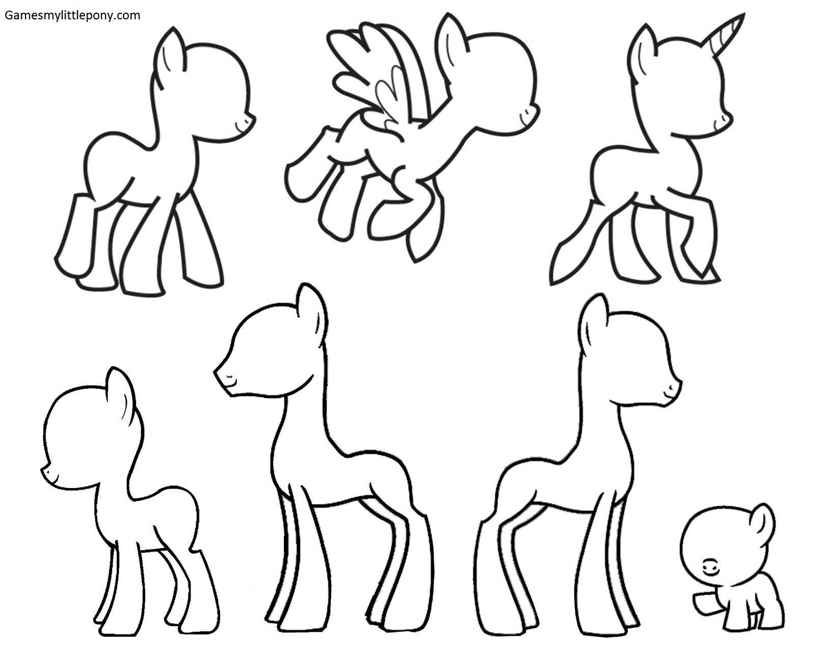 My Little Pony Base Coloring Pages Coloring Pages