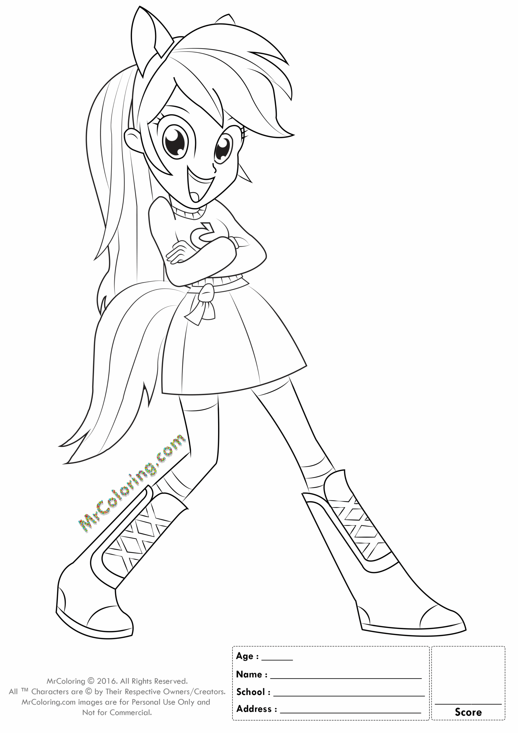 My Little Pony Equestria Girls Coloring Pages At GetColorings Free Printable Colorings