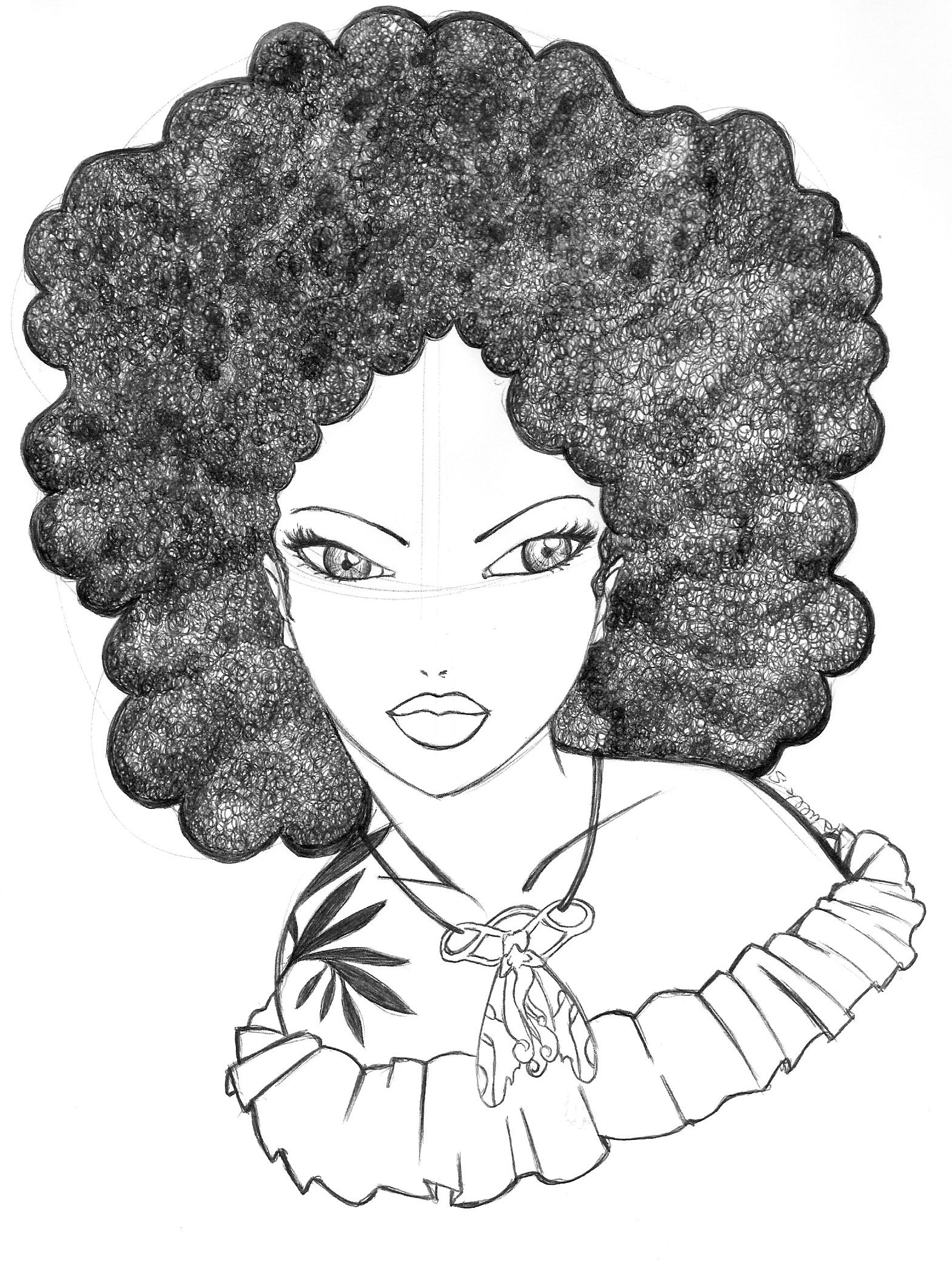 Natural Hair Coloring Pages Thiva Hellas