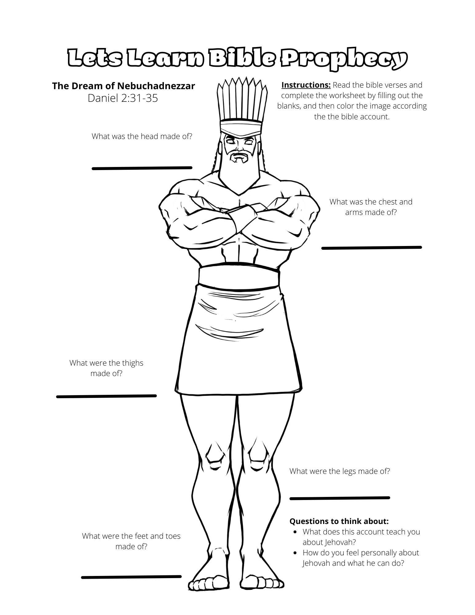 Nebuchadnezzar Dream Coloring Page