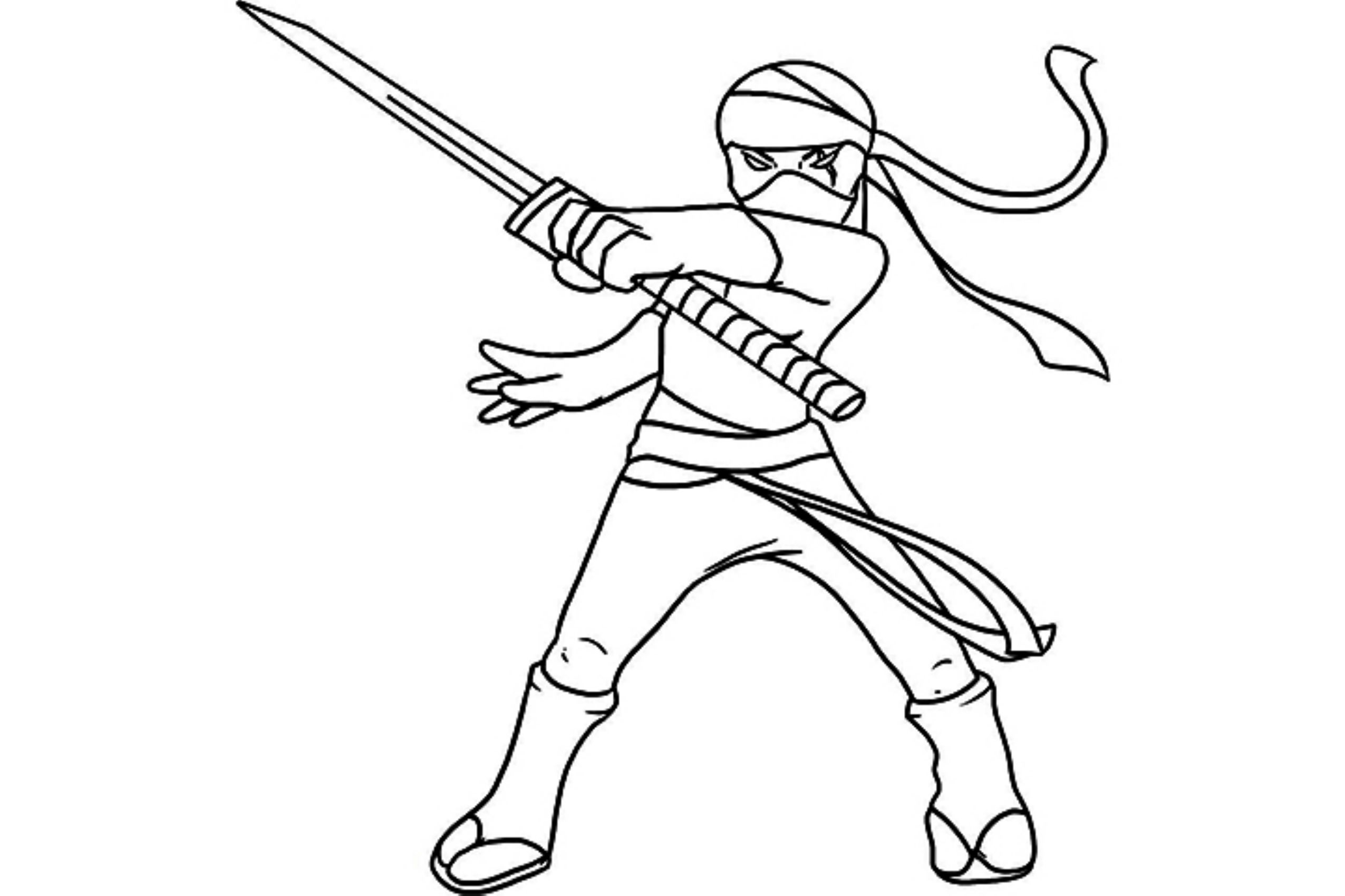 Ninja Characters Free Printable Coloring Pages