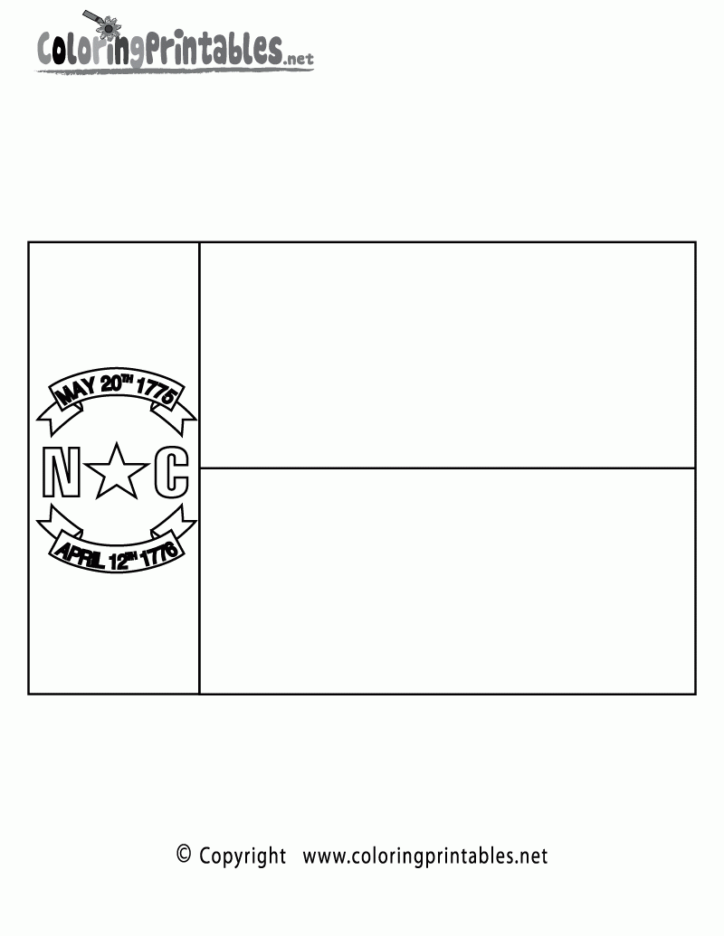 North Carolina Flag Coloring Page A Free Travel Coloring Printable