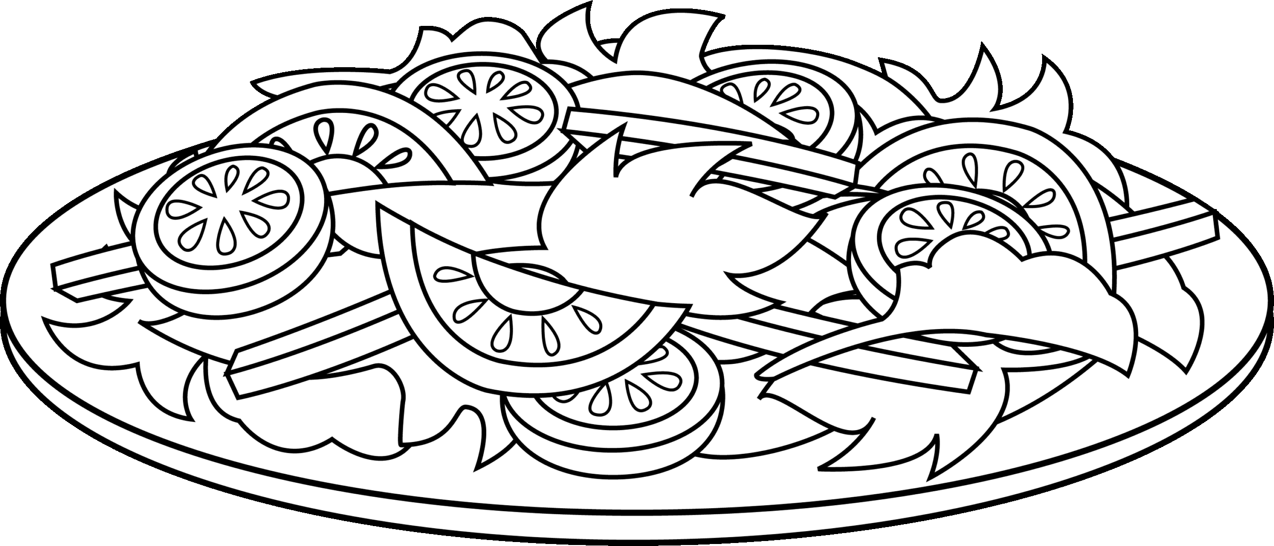 Of Salad Colouring Pages