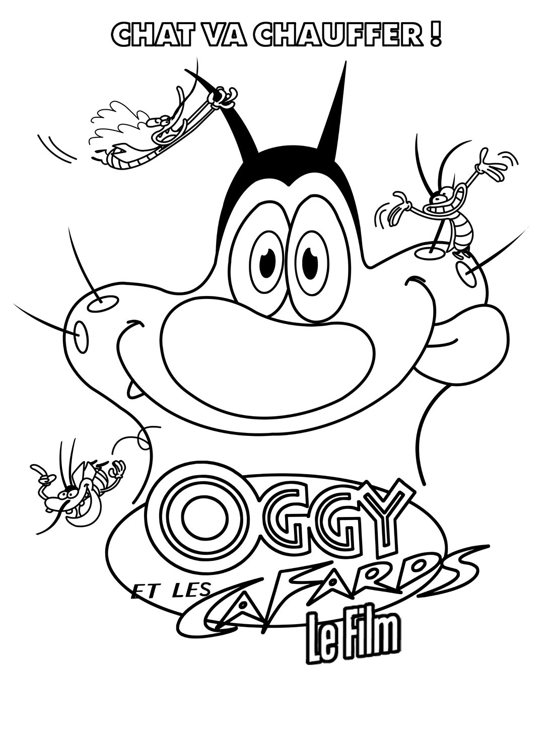 Oggy And The Cockroaches Free To Color For Children Oggy And The Cockroaches Coloring Pages