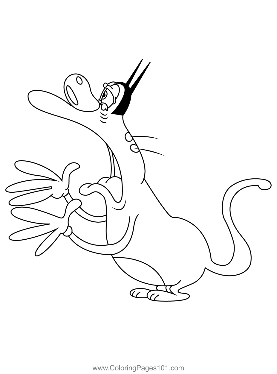 Oggy Cockroaches Coloring Page For Kids Free Oggy And The Cockroaches Printable Coloring Pages