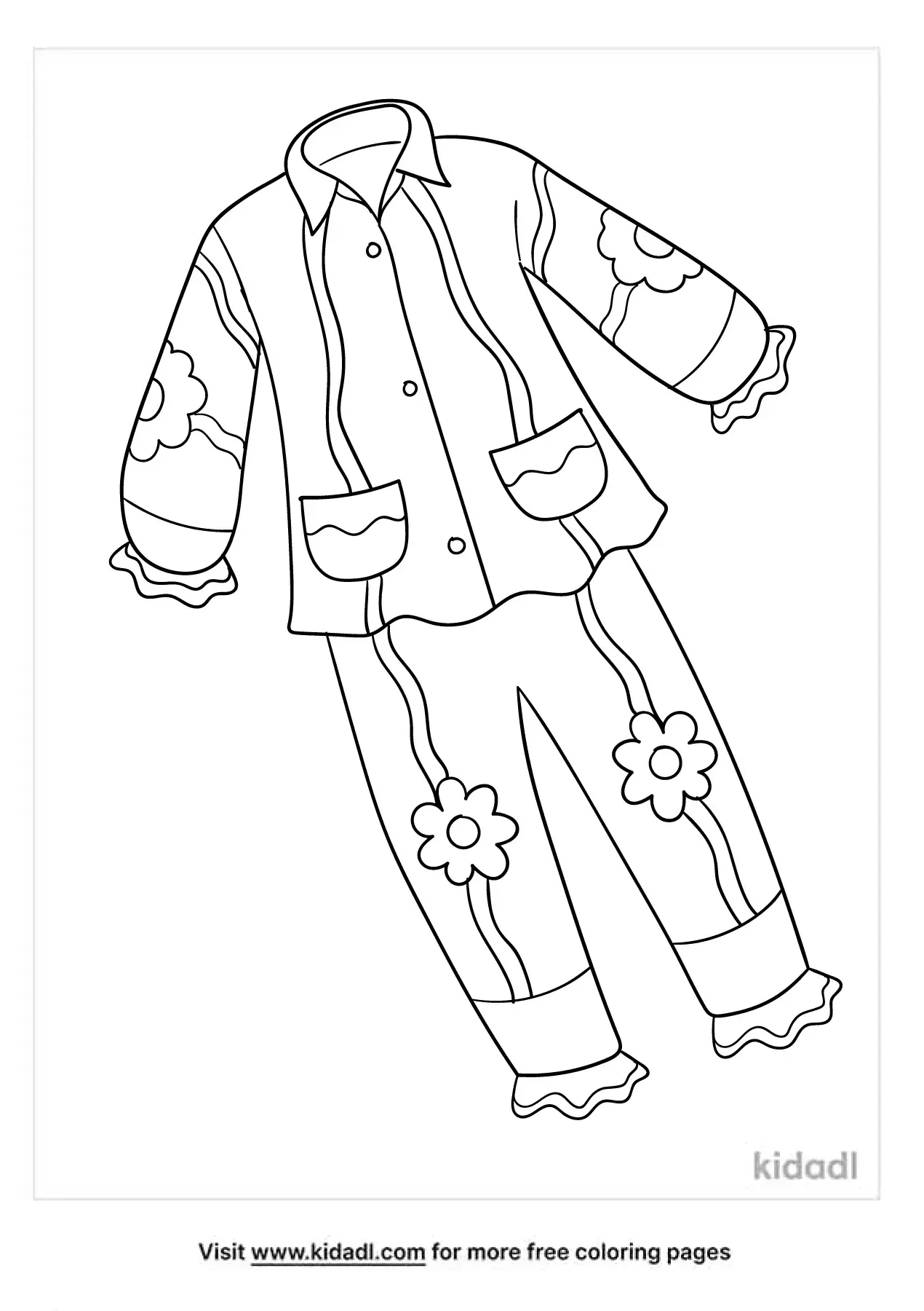 Pajamas Coloring Page