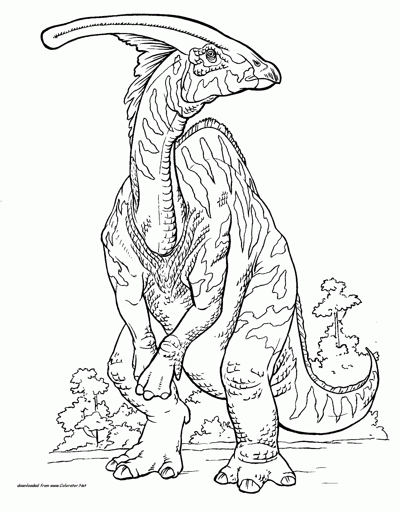 Parasaurolophus Coloring Page Coloring Home