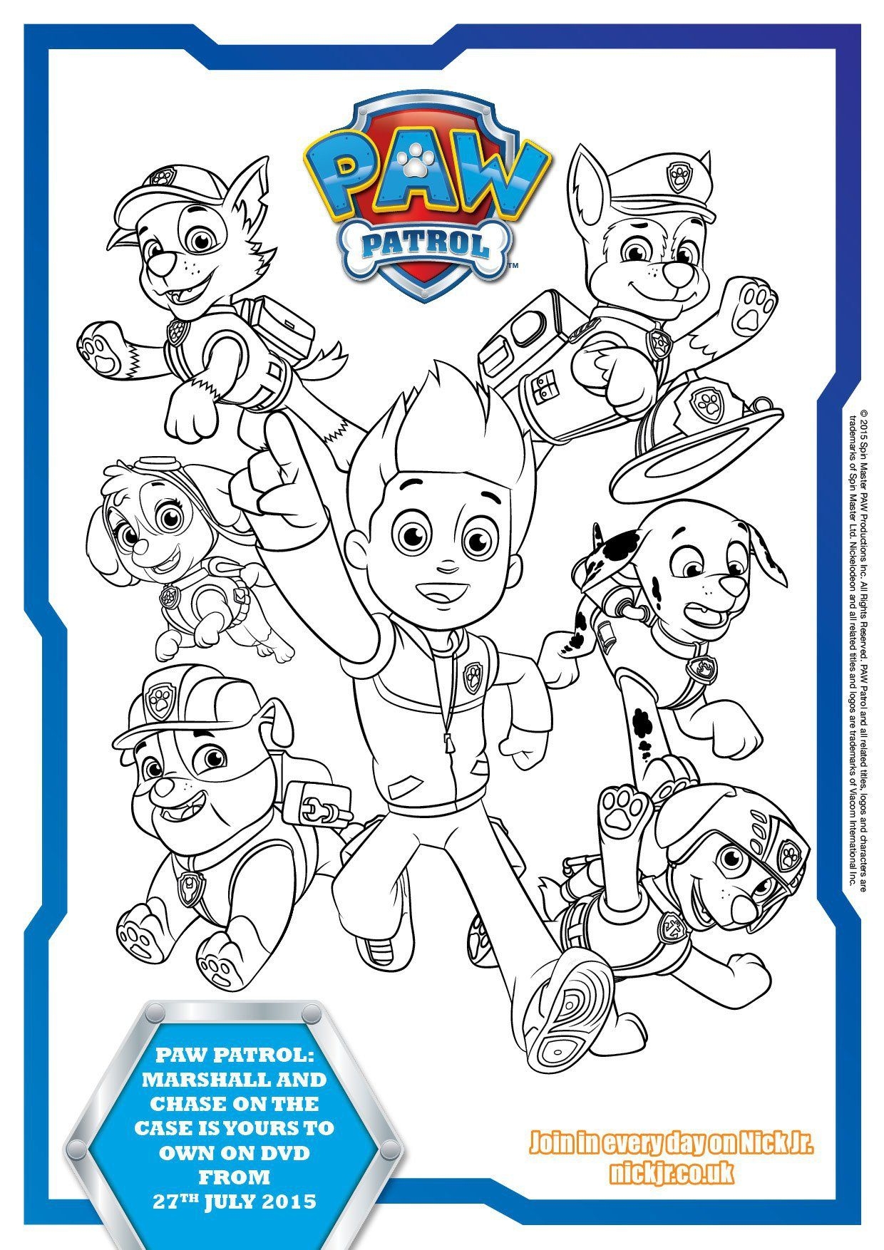 Paw Patrol Tower Coloring Pages
