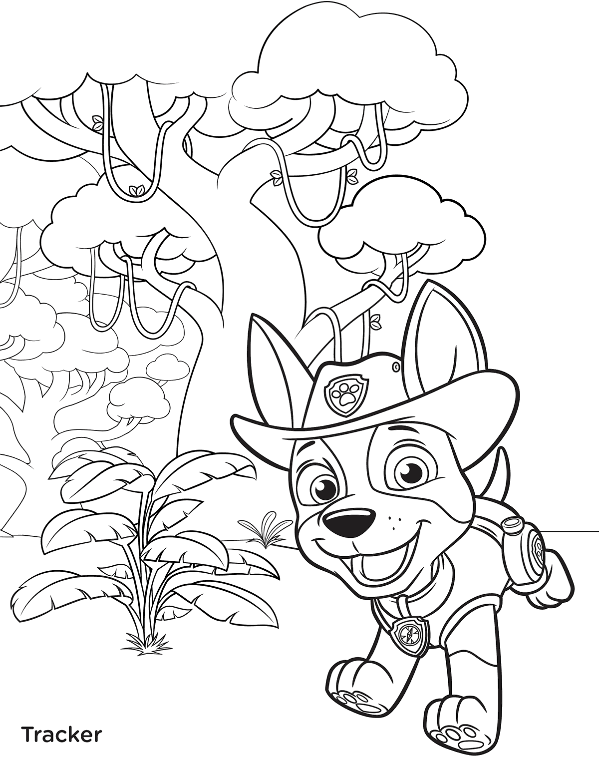 Paw Patrol Tracker Coloring Pages