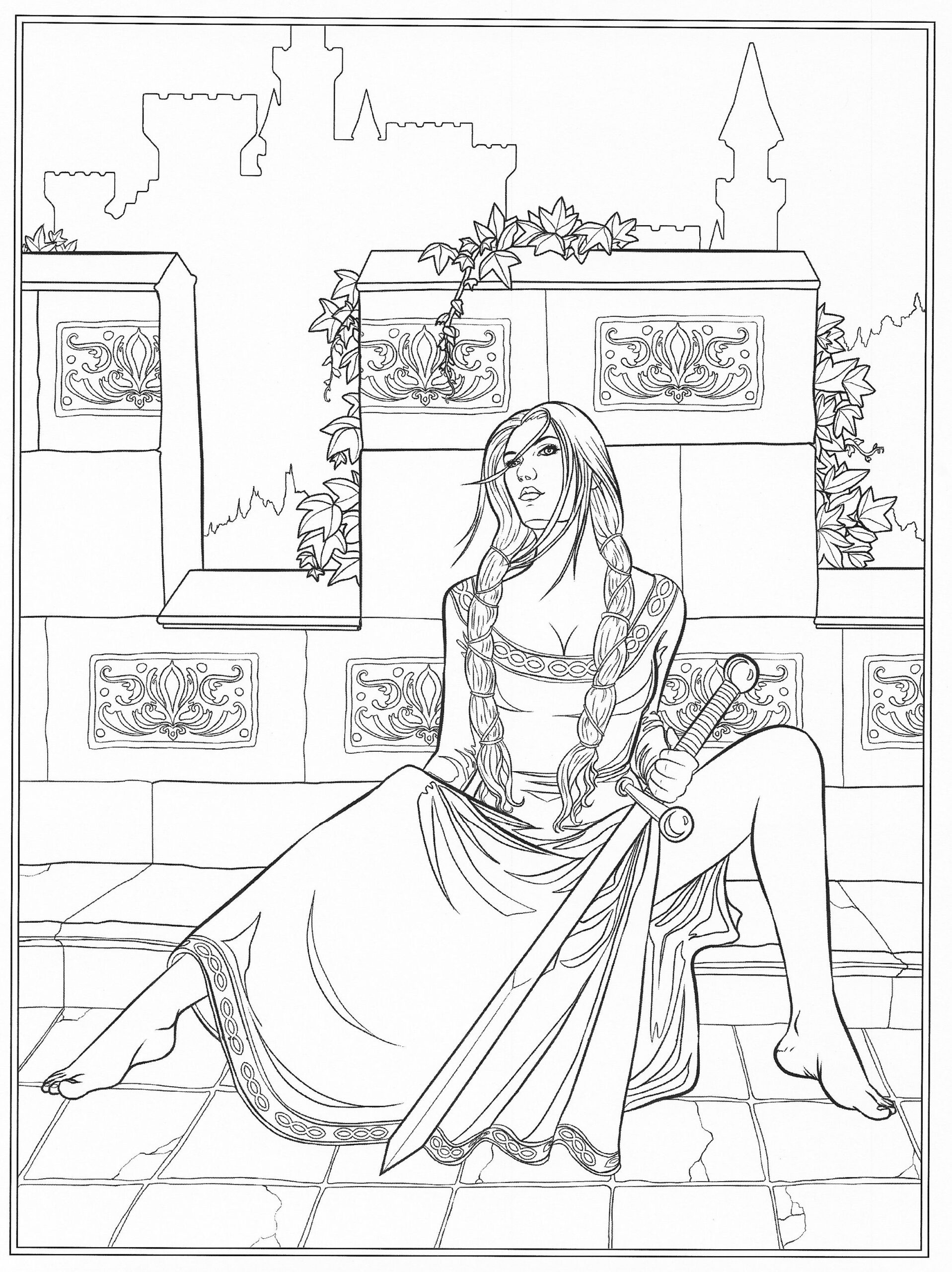 Pin On Fantasy Coloring Pages For Adults