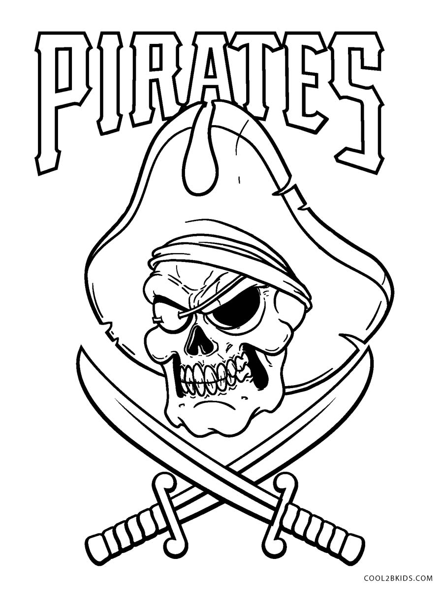 Pirate Skeleton Coloring Page