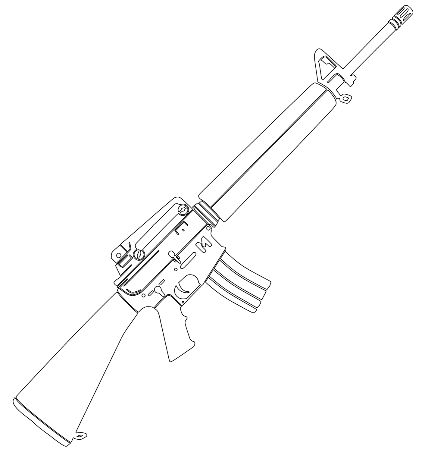 Pistol Coloring Pages To Download And Print For Free
