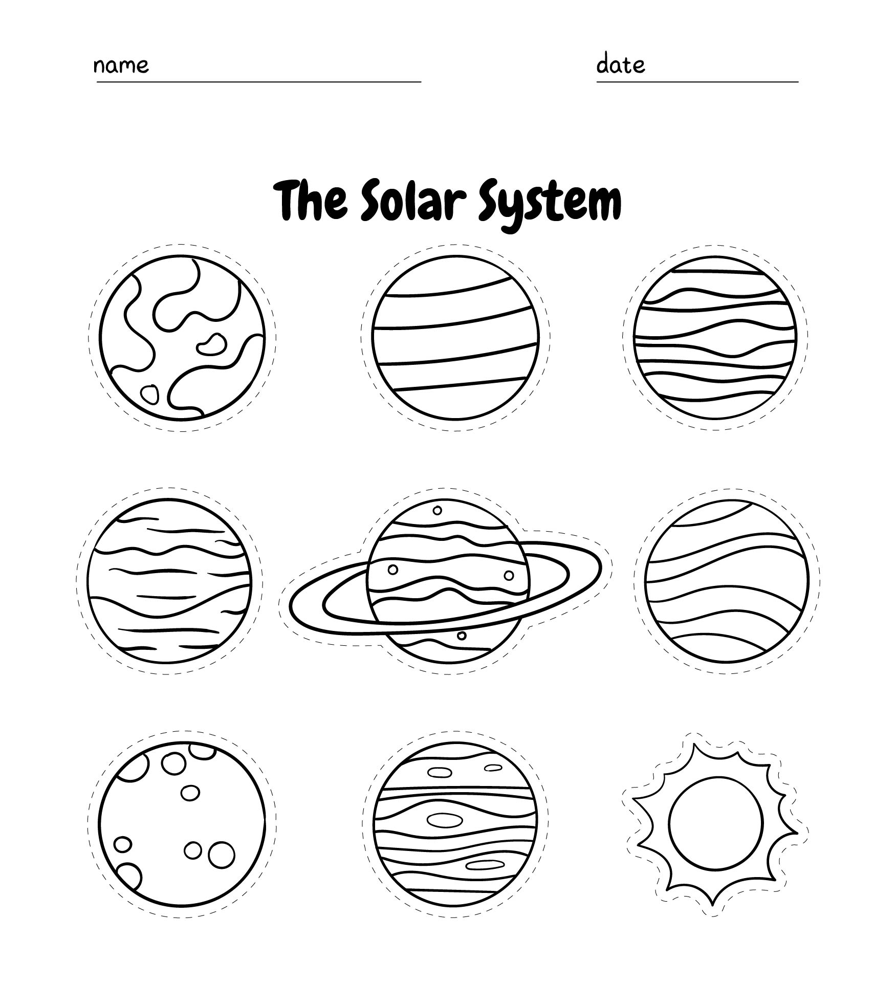 Planet Cut Outs 10 Free PDF Printables Printablee