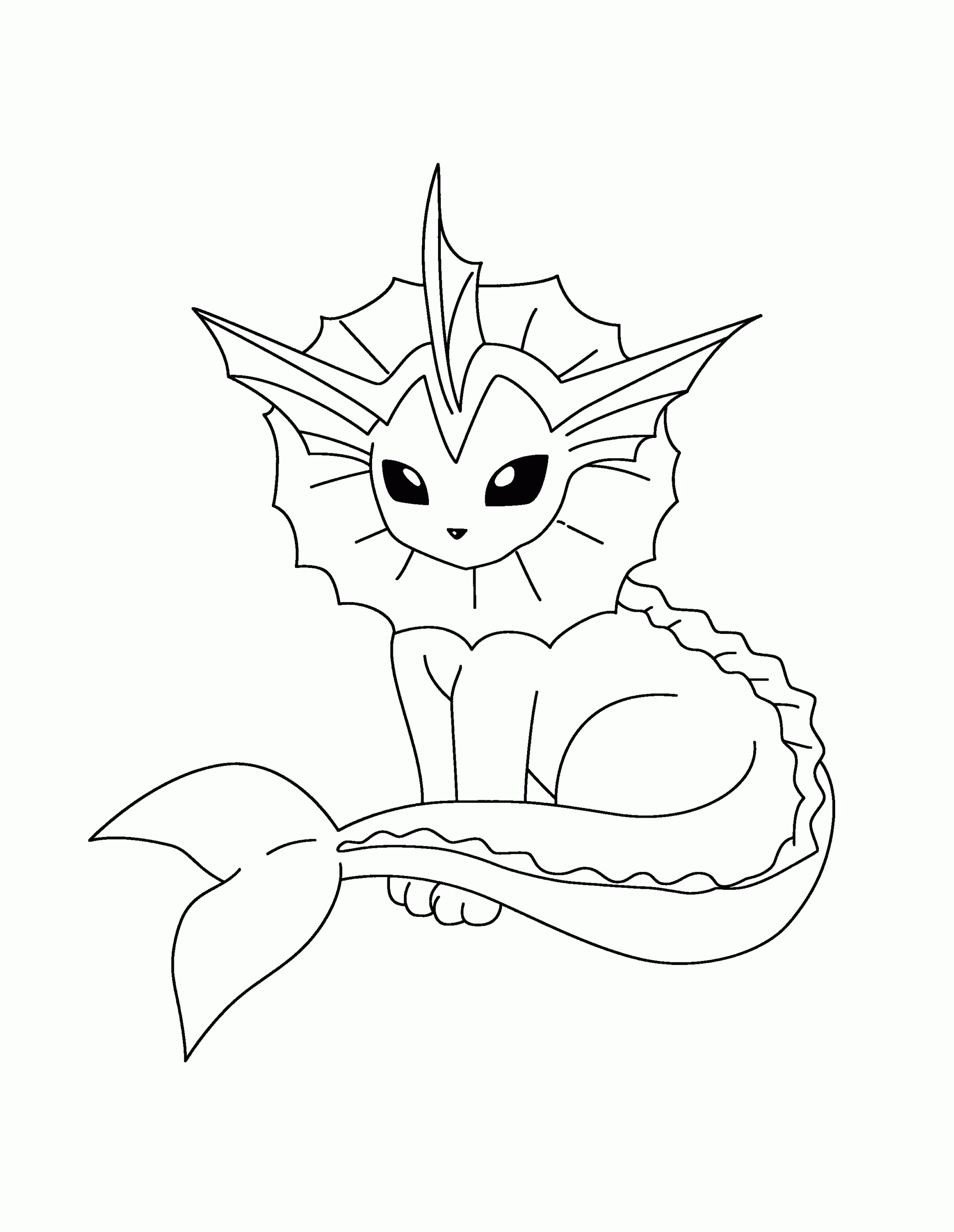 Vaporeon Coloring Pages
