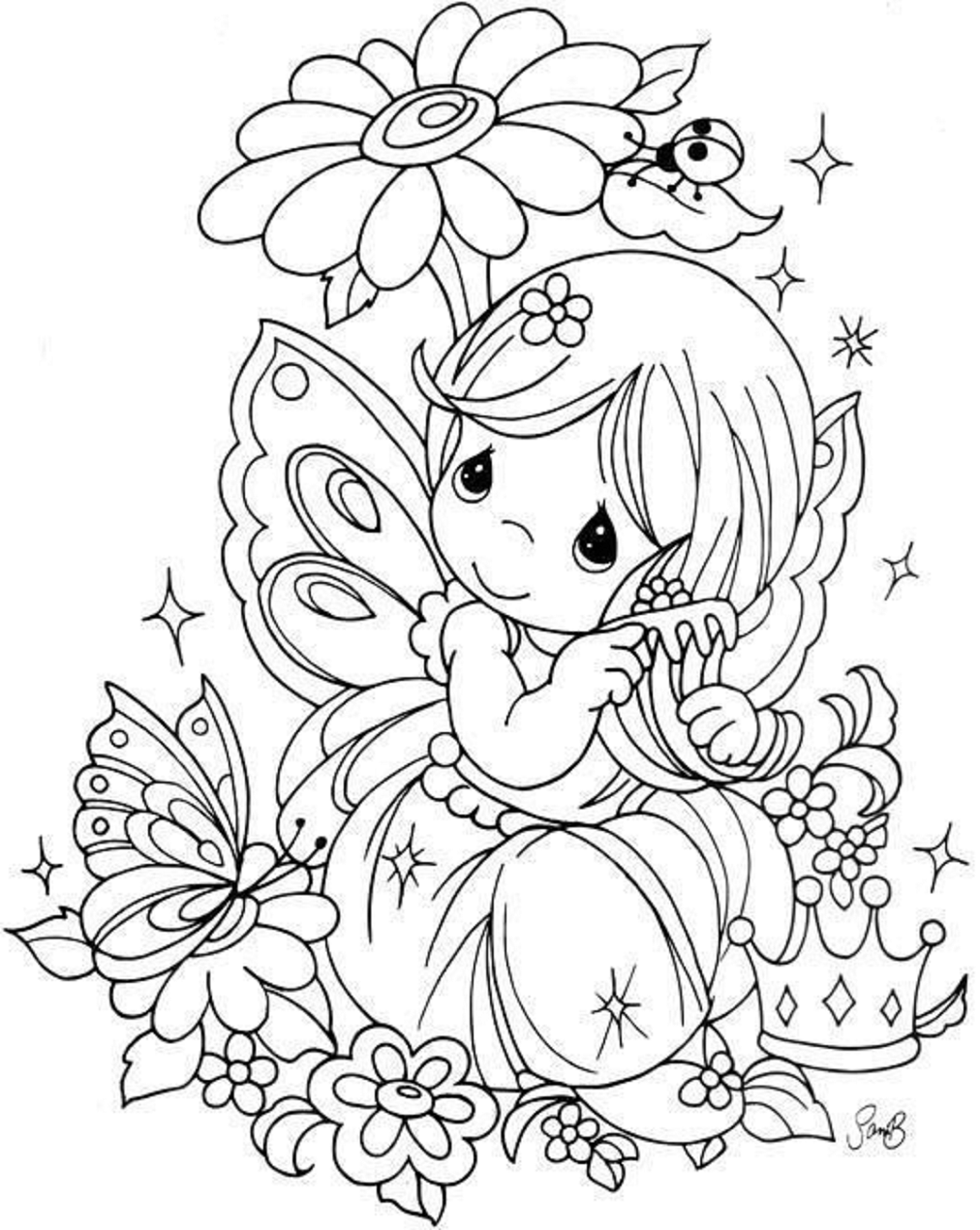 Precious Moments Angel Coloring Pages