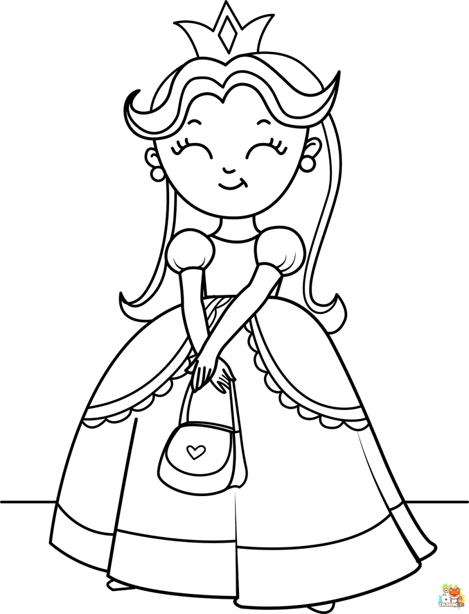 Easy Princess Coloring Pages