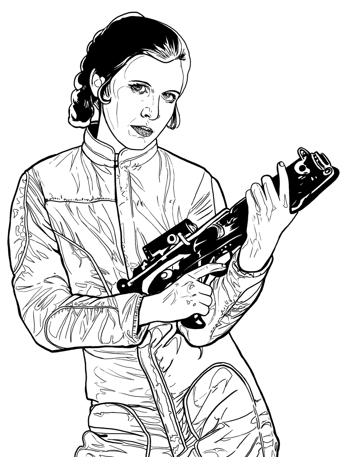 Leia Coloring Page