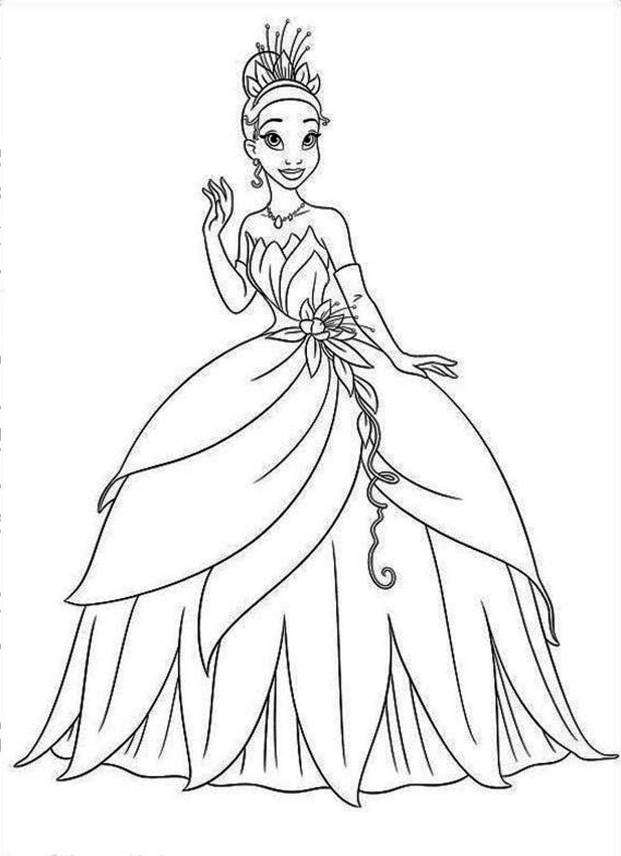 Princess Tiana Coloring Pages