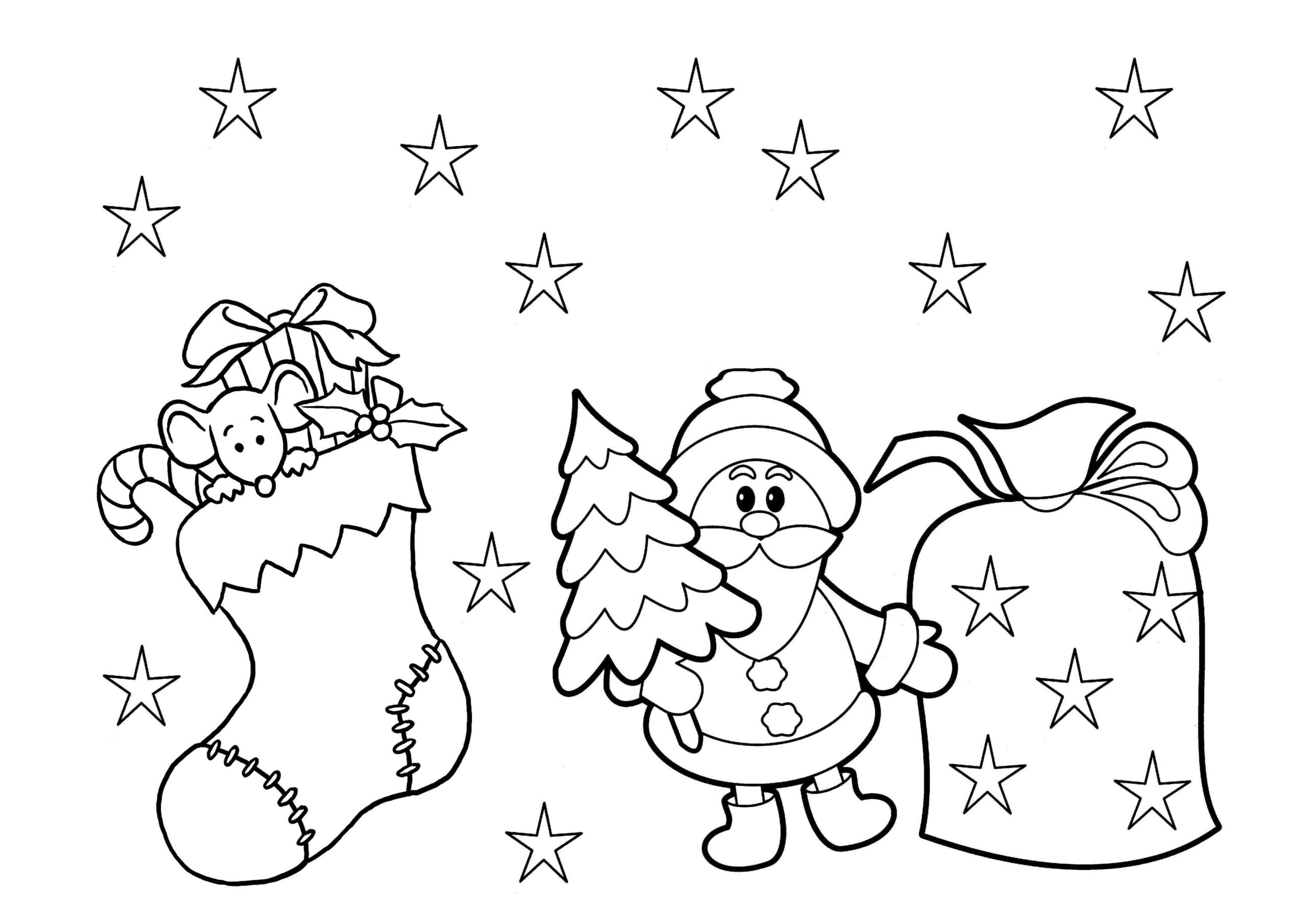 Print Download Printable Christmas Coloring Pages For Kids