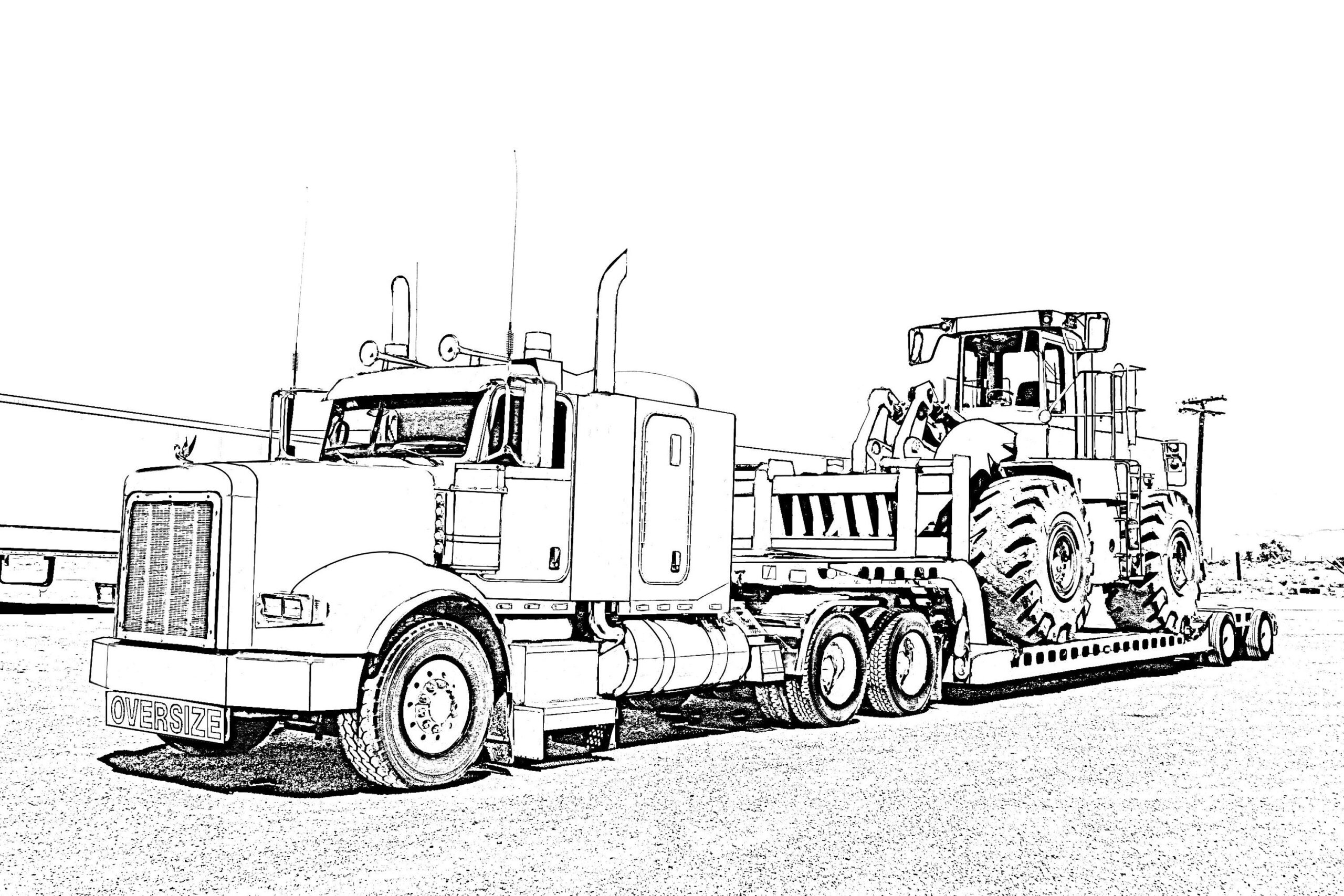 Printable Big Truck Coloring Pages