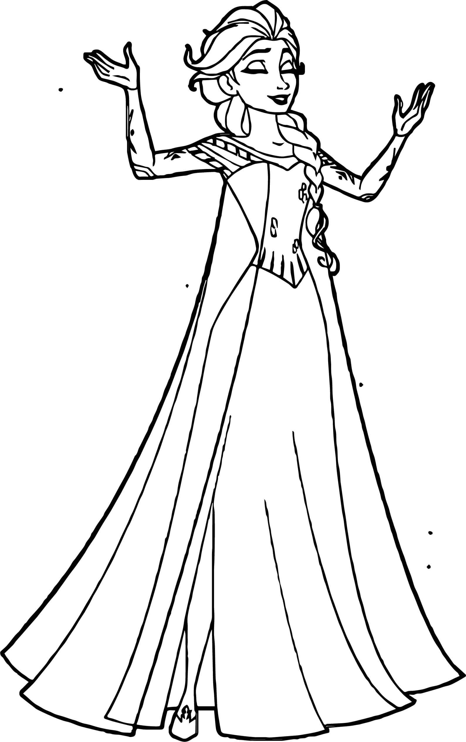 Printable Coloring Page Elsa