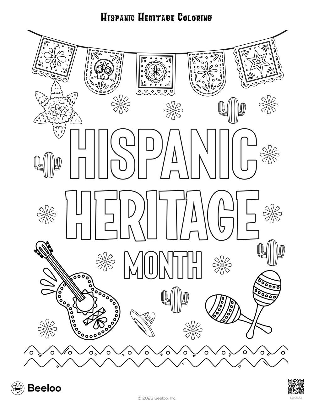 Printable Hispanic Heritage Coloring Pages Hispanic Heritage Month Activities Crafts Lessons