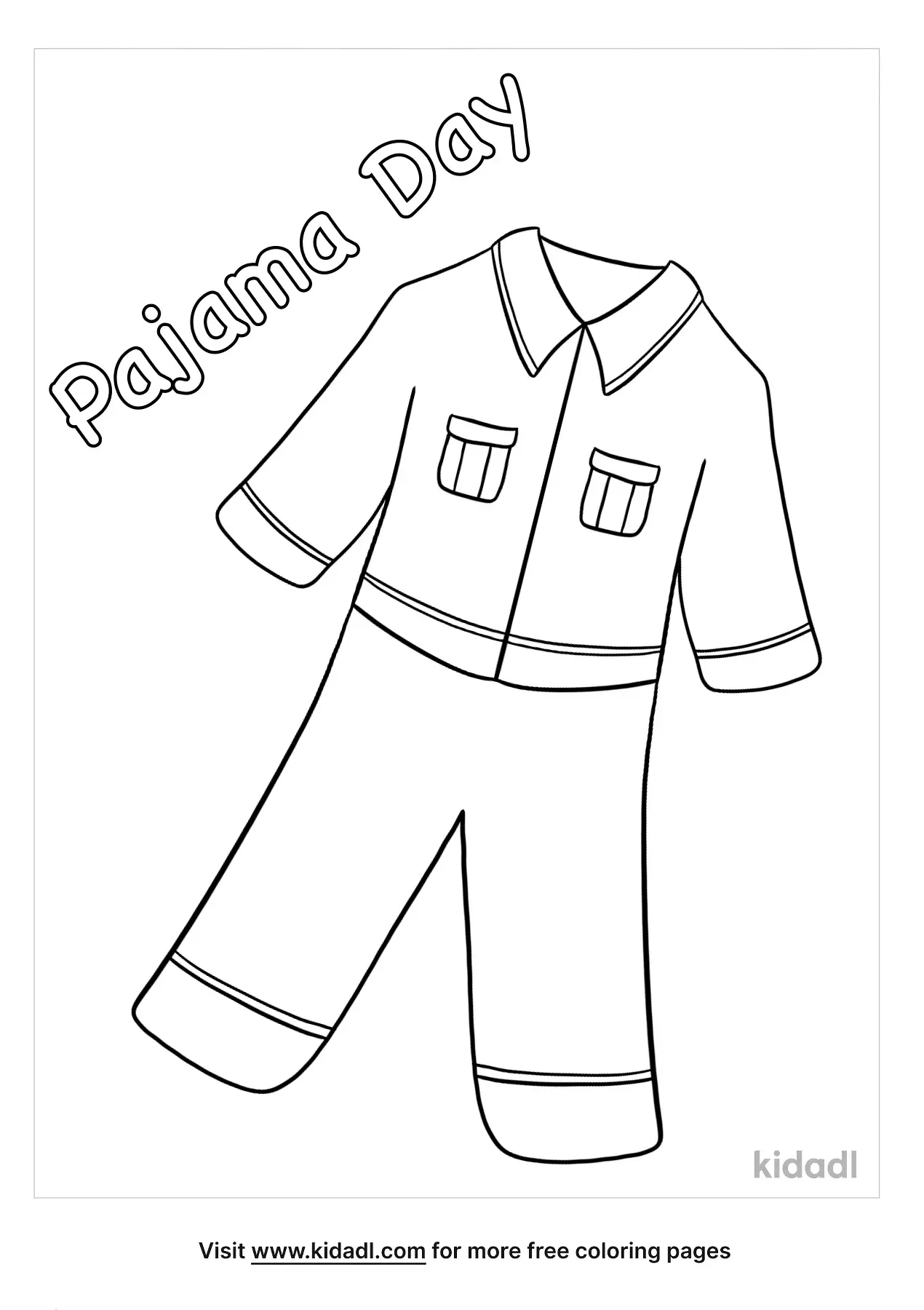 Pajamas Coloring Page
