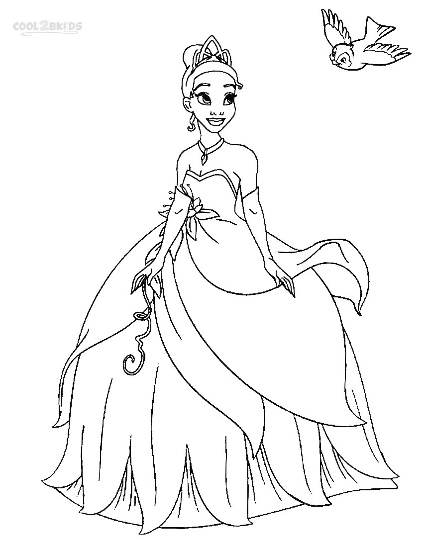 Printable Princess Tiana Coloring Pages For Kids Cool2bKids