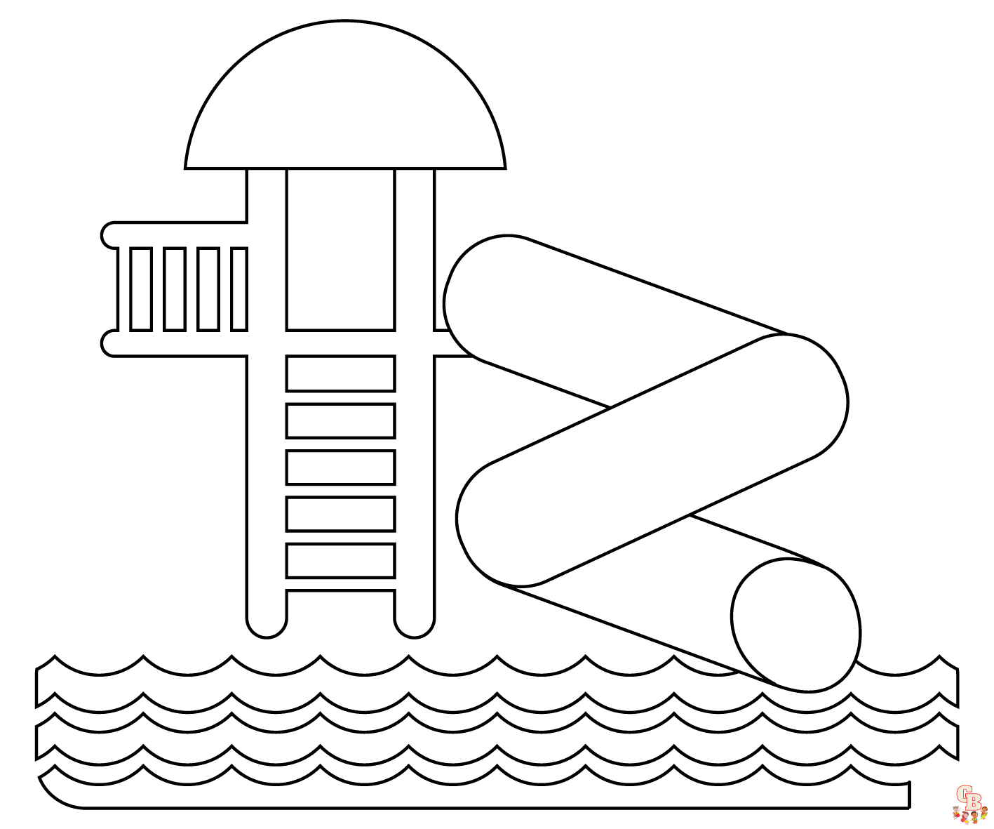 Printable Waterpark Coloring Pages Free For Kids And Adults