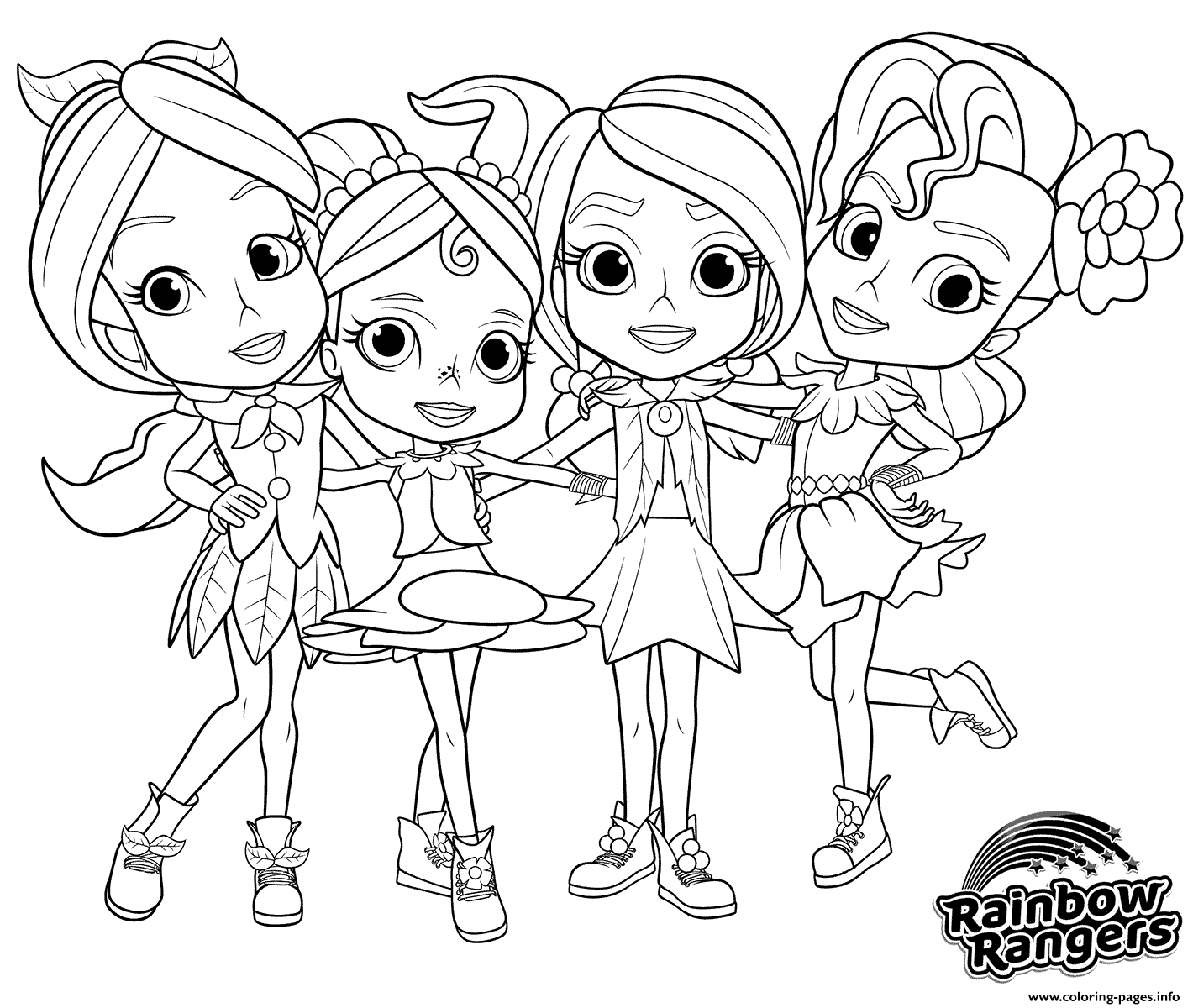 Rainbow Rangers Coloring Pages Coloring Home