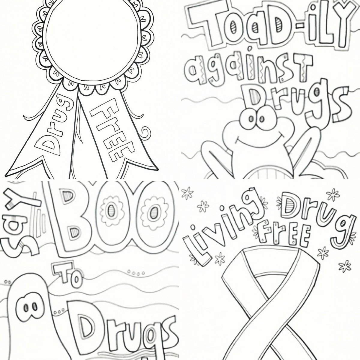 Red Ribbon Week Coloring Pages Printable Coloring Pages