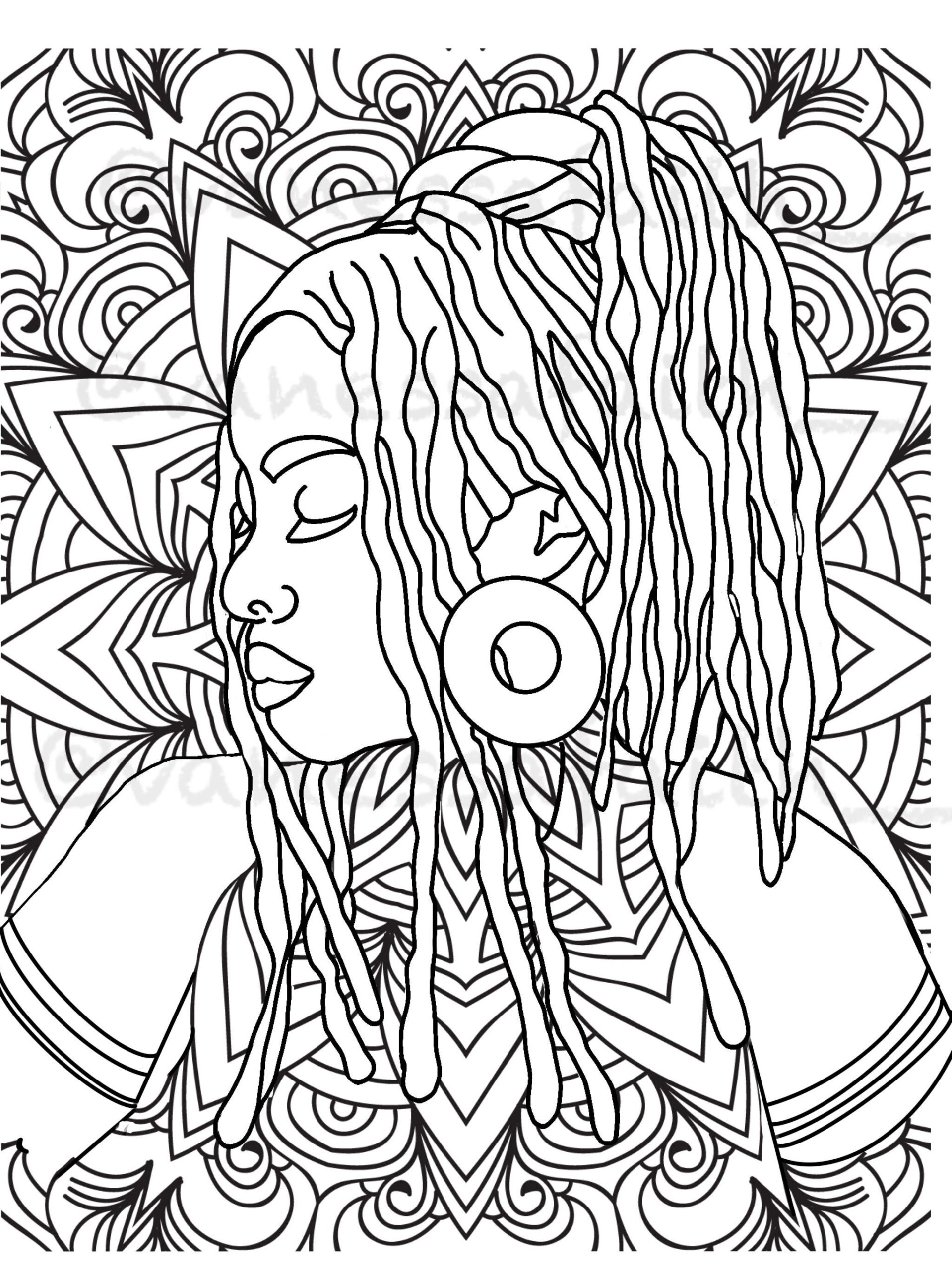 Relaxation Adult Coloring Page Digital Print Coloring Page Etsy