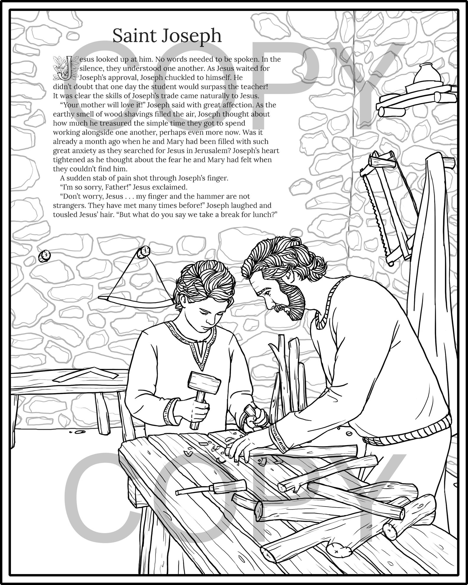 St Joseph Coloring Page