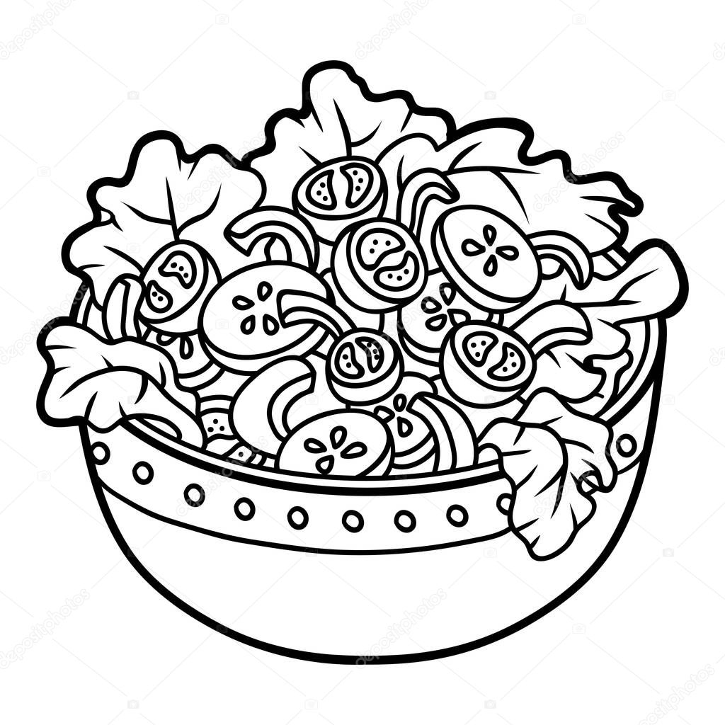 Salad Bowl Coloring Coloring Pages