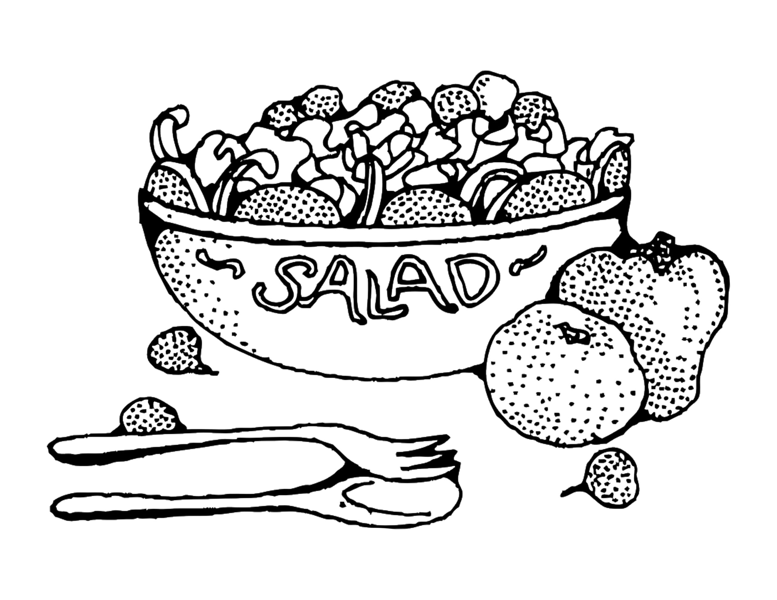 Salad Coloring Pages
