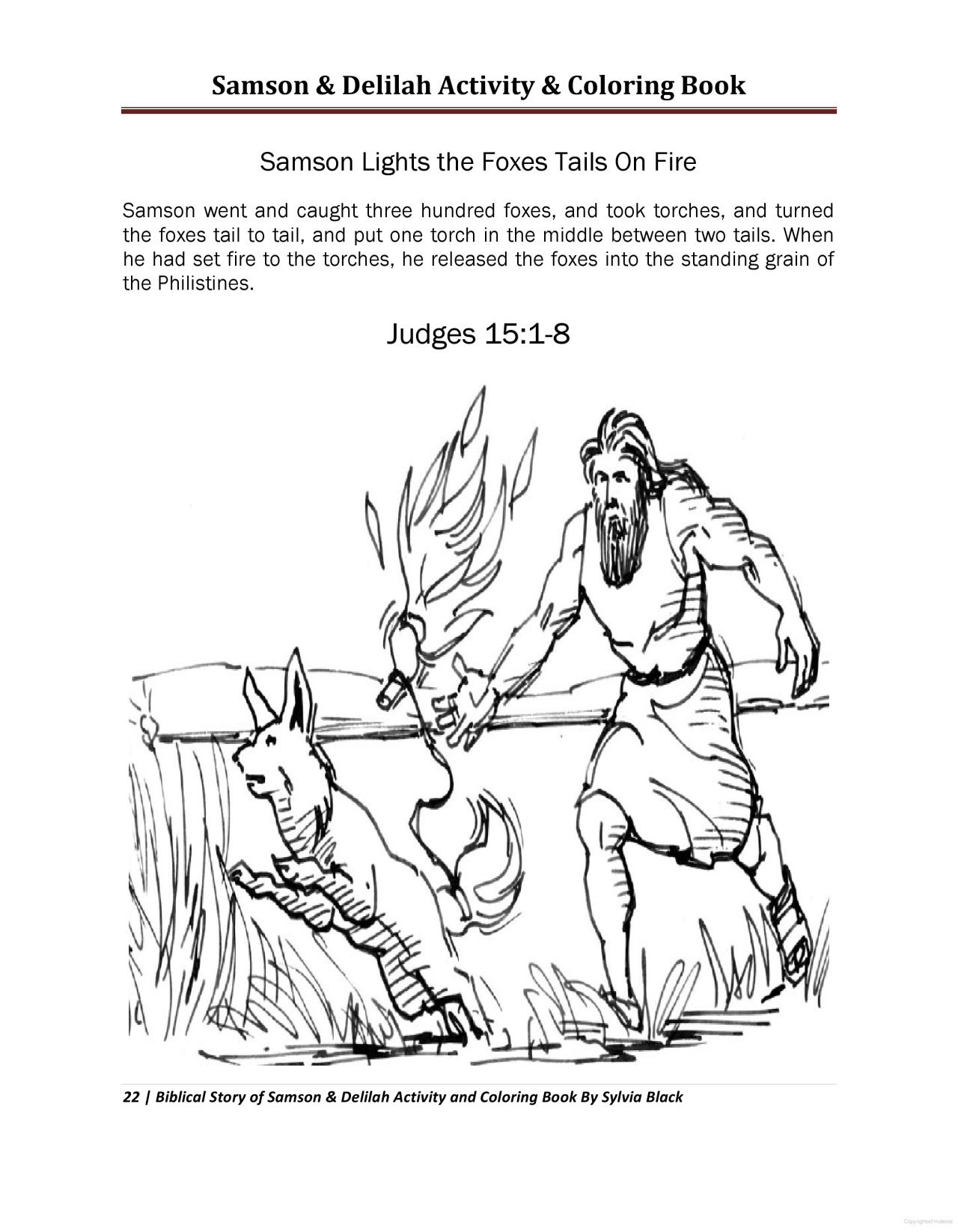 Samson And Delilah Activity Coloring Book Dr Sylvia Black Google Books Sunday School