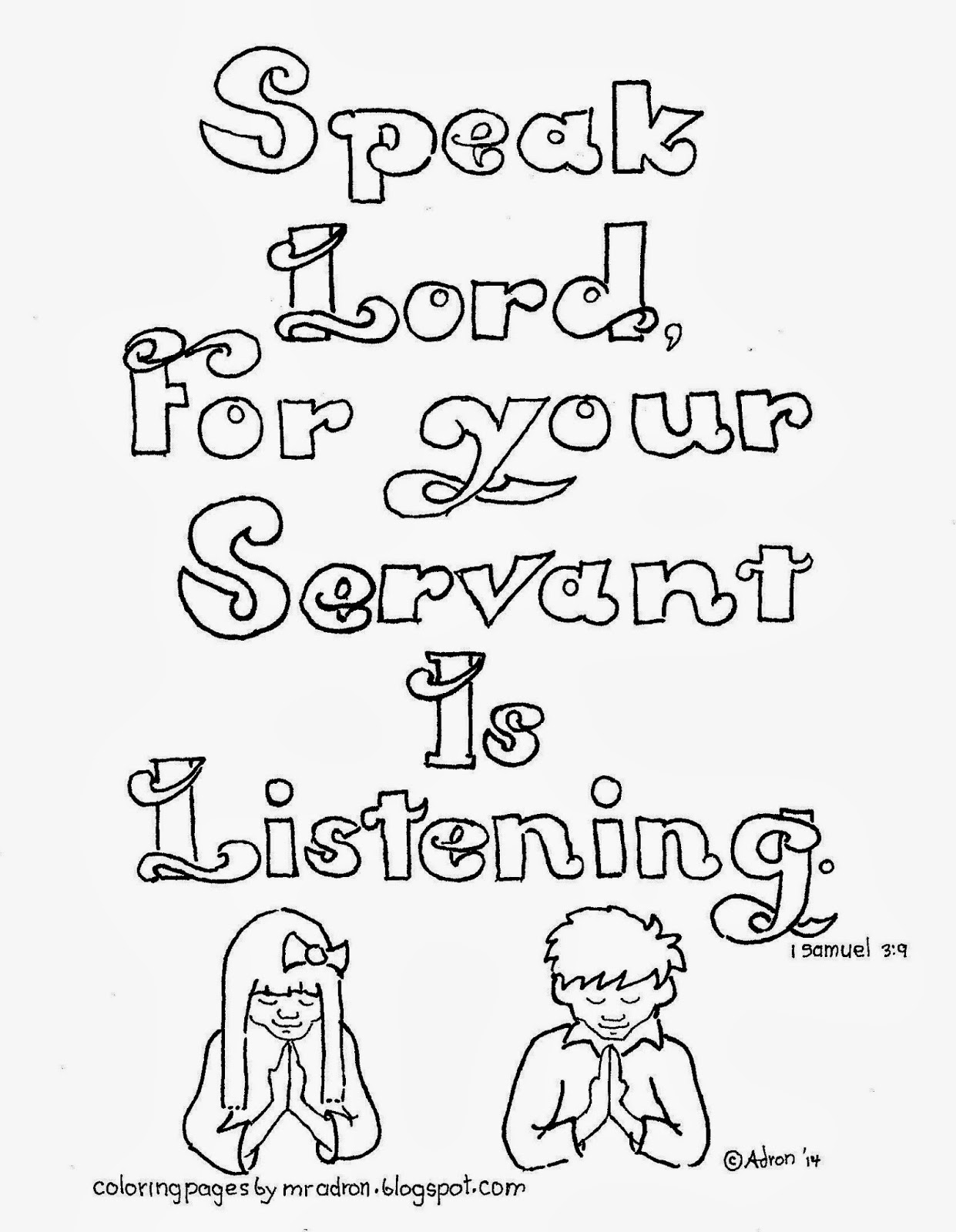 Samuel Bible Story Coloring Pages