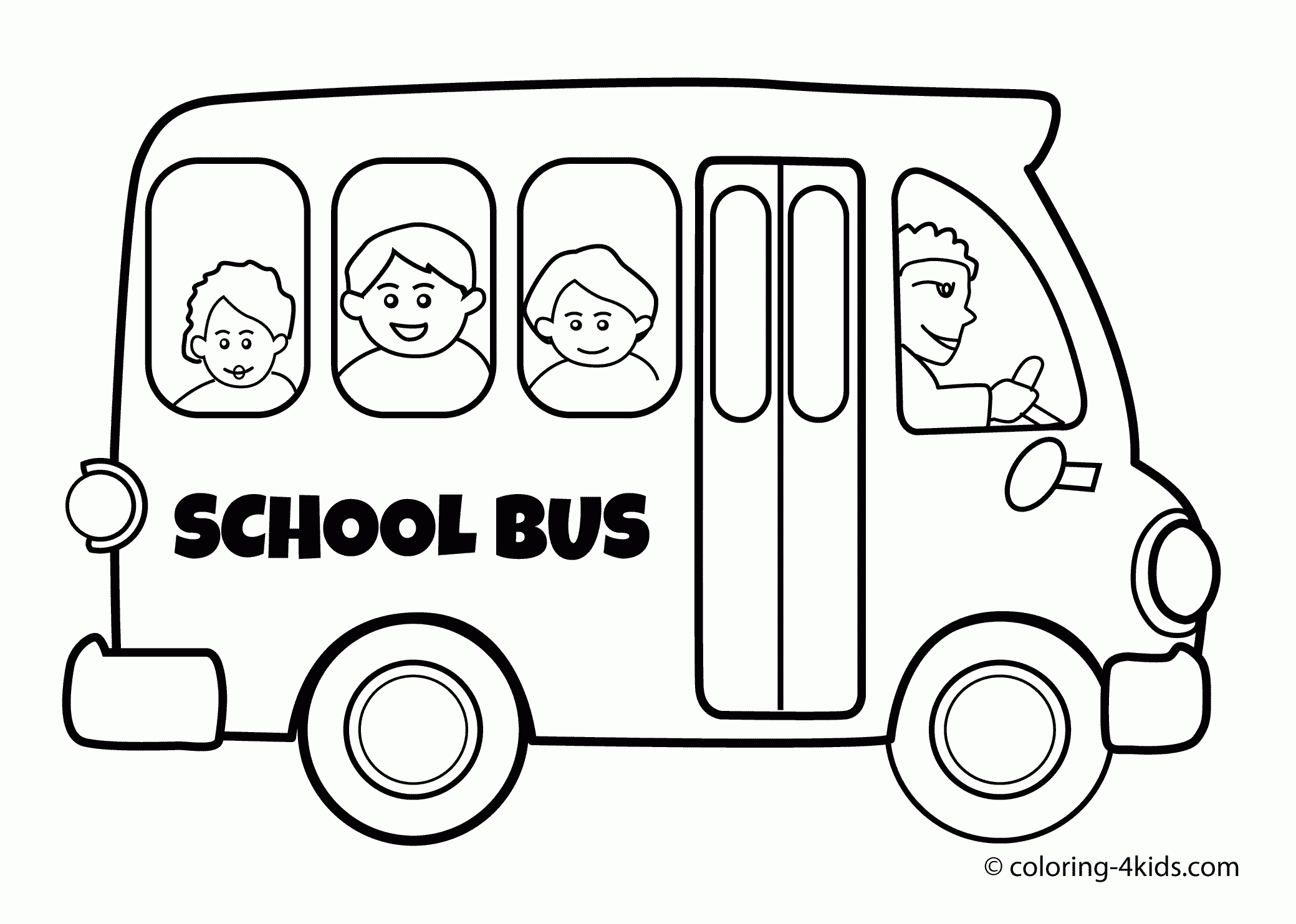 Coloring Pages School Bus
