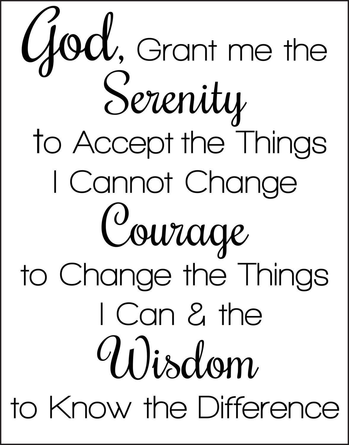 Serenity Prayer Printable Image Free