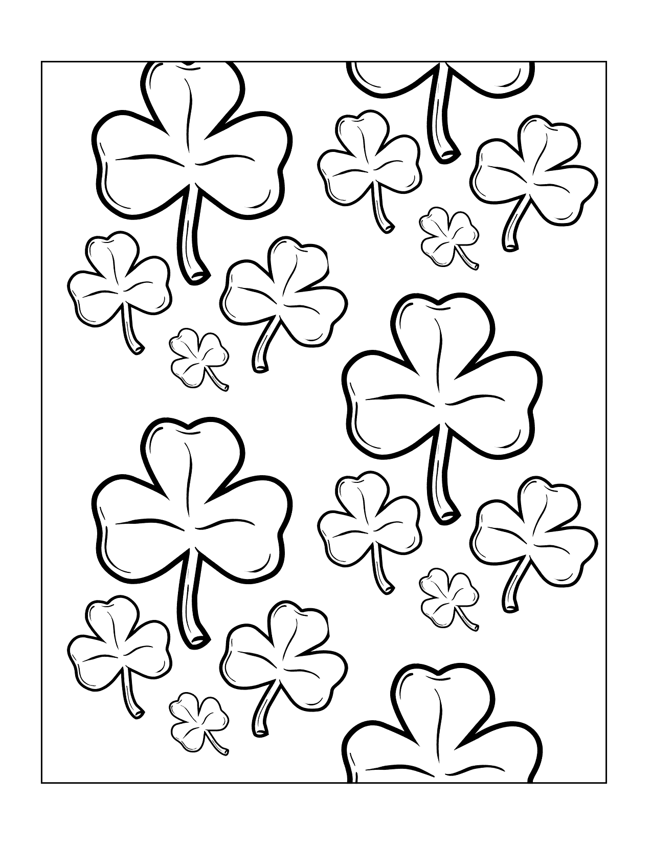 Free Shamrock Coloring Pages