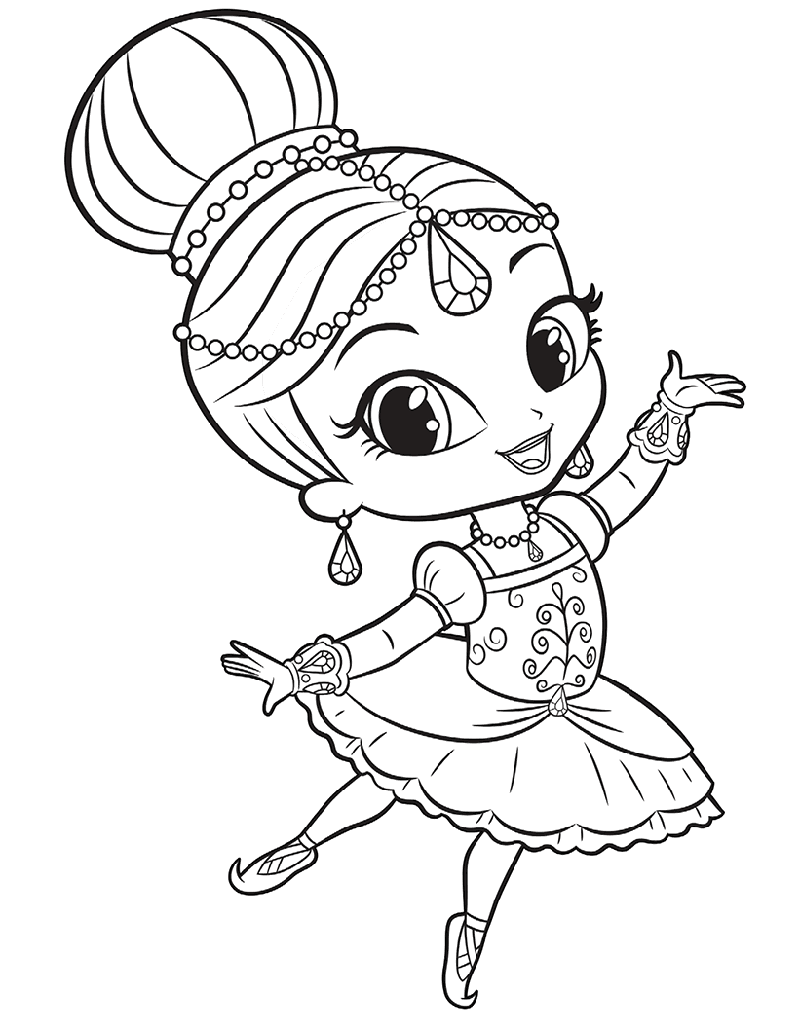 Shimmer And Shine Coloring Pages For Girls Educative Printable